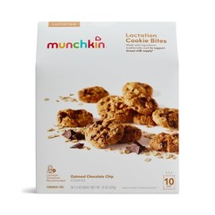 Munchkin Milkmakers Lactation Cookie Bites Oatmeal Choc Chip 10 Ct