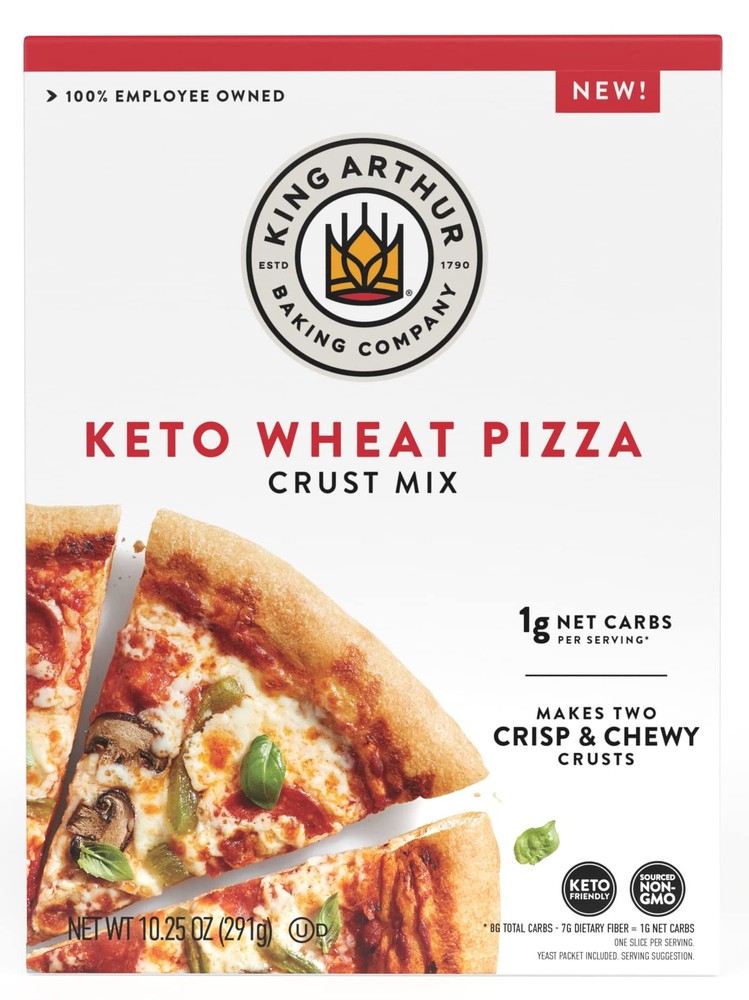 Keto Pizza Crust Mix: Low Carb, 1g Net Carbs, Easy to Make, 10.25 oz Mix