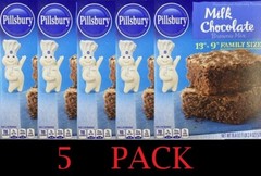 5x Pillsbury MILK CHOCOLATE 13″ X 9″ Family size Brownie Mix 18.4 oz Box 5 PACK