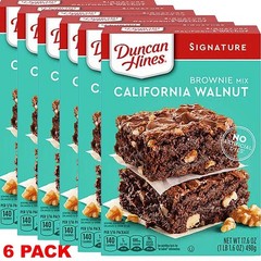 6x Duncan Hines SIGNATURE Brownie Mix California Walnut Premium 17.6 oz – 6 PACK