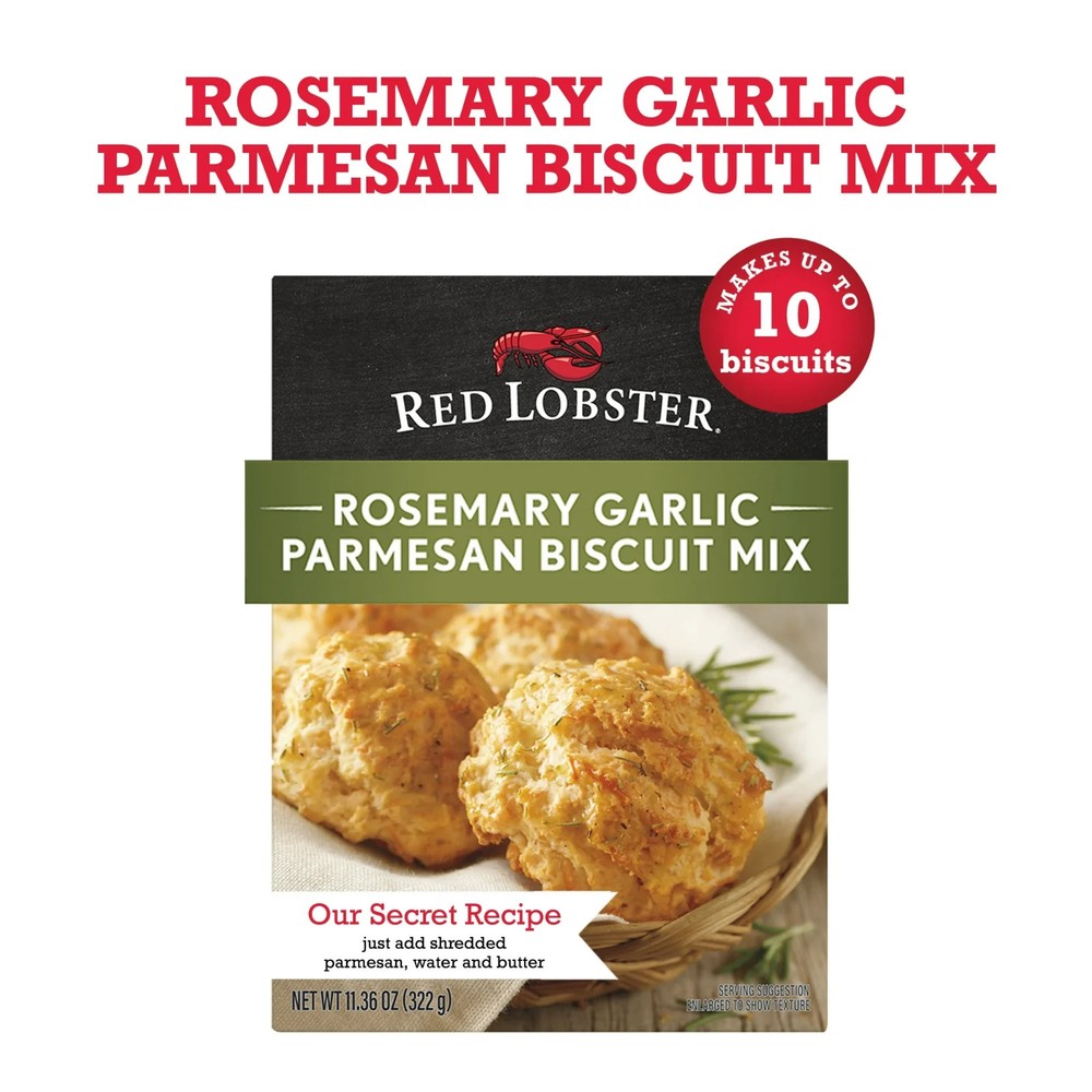 (4 pack) Red Lobster Rosemary Garlic Parmesan Biscuit Mix, Rosemary Garlic Herb