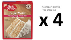 Betty Crocker Cherry Chip Cake Mix 375g Canadian Version (4 Boxes)