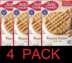Betty Crocker Peanut Butter Cookie Mix 17.5 oz Packet – 4 PACK