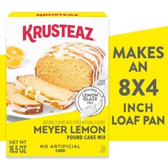 Meyer Lemon Pound Cake Baking Mix with Lemon Flavored Glaze 16.5 oz Box
