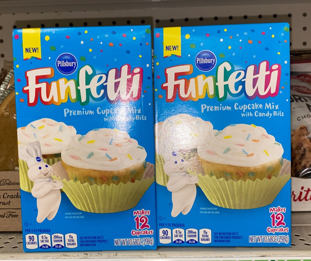 Pillsbury Funfetti Premium Cupcake Mix with Candy Bits 10.58 oz. Each Lot of 2
