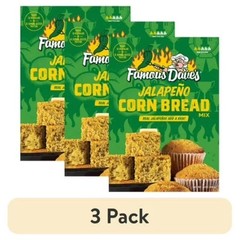 Jalapeno Cornbread Mix Family Size Bulk Pack of 3 Boxes