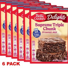 Betty Crocker Delights Supreme Triple Chunk Brownie Mix 17.8 oz Box – 6 PACK