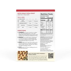 Keto Pizza Crust Mix: Low Carb, 1g Net Carbs, Easy to Make, 10.25 oz Mix