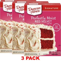 DUNCAN HINES Perfectly Moist RED VELVET Cake Mix 15.25 oz Box – 3 PACK