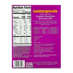 bettergoods Premium Blend Double Chocolate Brownie Mix 18 oz Box – 6 PACK