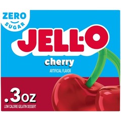 JELLO Sugar Free Cherry Gelatin Dessert Mix, 0.30 Ounce