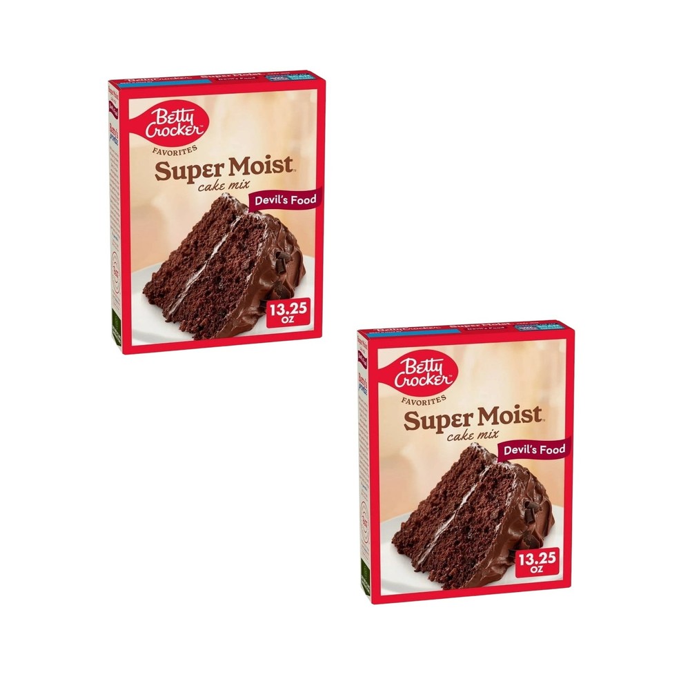 Betty Crocker Favorites Super Moist Devil’s Food Cake Mix, 13.25 oz, Pack of 2