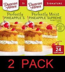 Duncan Hines Perfectly Moist PINEAPPLE SUPREME Cake Mix 15.25 oz Box – 2 PACK