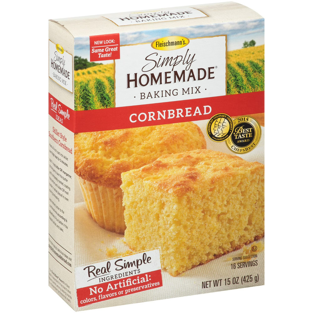Fleischmanns Simply Homemade Cornbread Mix Award Winning Moist & Buttery 15oz