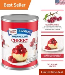 Homemade Taste Cherry Pie Filling, 20oz No Sugar Added – Family-Sized Pack of 8