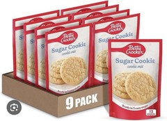 Betty Crocker Snack Size Sugar Cookie Mix Pouches, Case of 9, Exp 24 Oct 2026