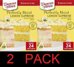 Duncan Hines Perfectly Moist LEMON SUPREME Cake Mix 15.25 oz Box – 2 PACK