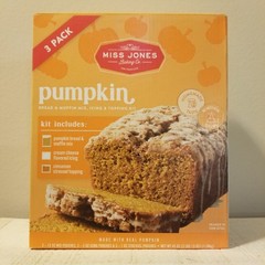 Miss Jones Pumpkin Bread Mix 3 x 15 Ounce Bags EXP 07/2027