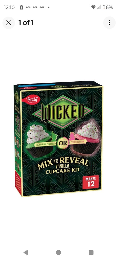 Wicked Betty Crocker Mix to Reveal Cupcake Kit Vanilla Limited Edition