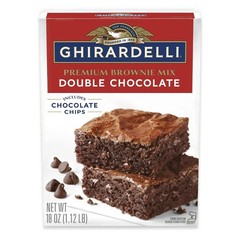 Ghirardelli PREMIUM BROWNIE Mix Double Chocolate Chips 18 oz Box