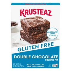 Krusteaz Gluten Free Double Chocolate Brownie Mix, 20 Ounce, 3 Pack