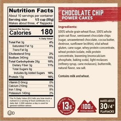 KODIAK Protein Cakes CHOCOLATE CHIP Pancake Flapjack & Waffle Mix 18 oz Box