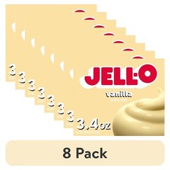 (8 pack) Vanilla Artificially Flavored Instant Pudding & Pie Filling Mix, 3.4