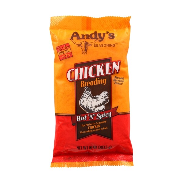 Andy’s Hot ‘N’ Spicy Chicken Breading – 10 oz (Pack of 6)