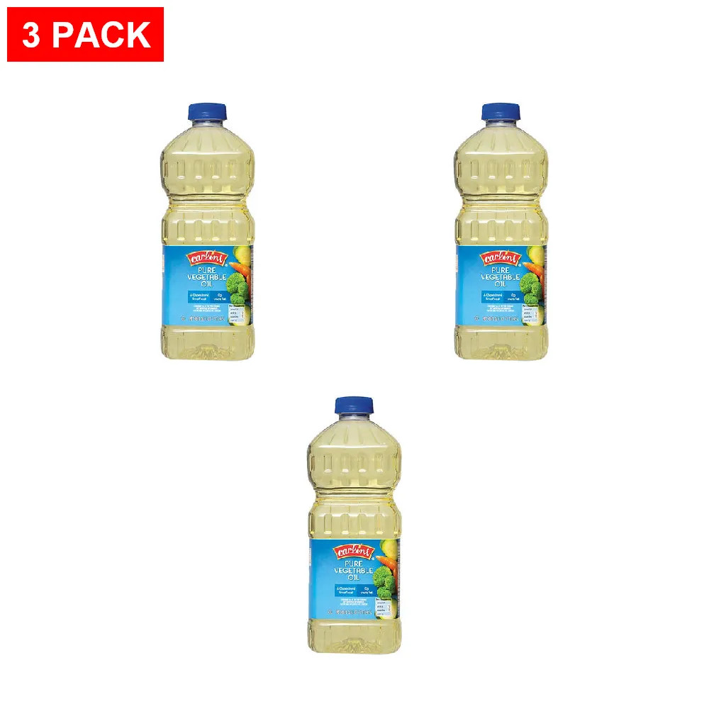 Carlini Pure Vegetable Oil, 48 fl oz – Pack of 3