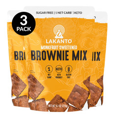 Lakanto Sugar Free Brownie Mix – Sweetened with Monk Fruit Sweetener, Keto Diet