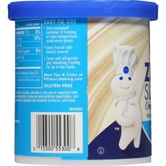 Pillsbury Premium Frosting ZERO SUGAR Creamy Supreme VANILLA FUDGE (2 Pack)