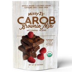 Missy J’s Organic Carob Whole Wheat Brownie Mix, Perfect Chewy Dessert