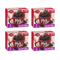 Betty Crocker Mug Cake Hot Fudge Double Chocolate Brownie 294g Mix (4 Packs)