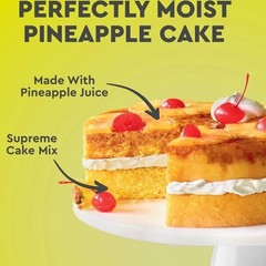 DUNCAN HINES PERFECTLY MOIST PINEAPPLE SUPREME CAKE MIX 15.25 oz Box – 5 PACK