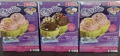 LOT OF 3 Freezy-Bake Easy-Bake 2 Strawberry + 1 Chocolate Ice Cream Refill Mixes