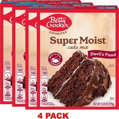 Betty Crocker Favorites Super Moist Cake Mix Devil’s Food 13.25 oz Box – 4 PACK