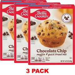 Betty Crocker CHOCOLATE Chip Muffin & Quick Bread Mix 14.7 oz Box – 3 PACK