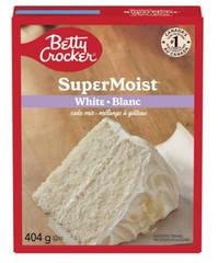 Betty Crocker Super Moist White Cake Mix, 404g (4 Pack)