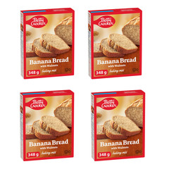 Betty Crocker Banana Bread with Walnuts Baking Mix 348g Muffin Loaf (4 Packs)