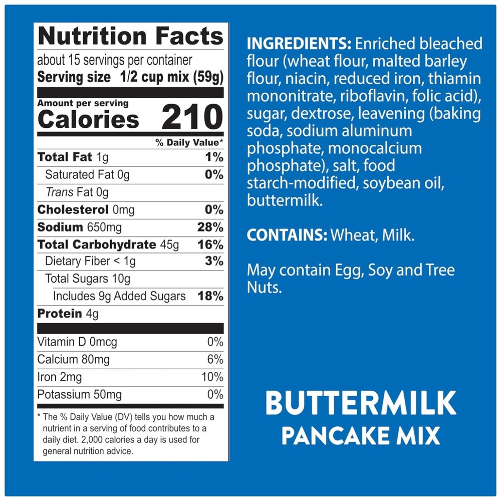 Buttermilk Waffle & Pancake Mix, 32 oz, Pack of 8$-~