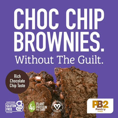 PB2 Pantry Chocolate Chip Brownie Mix – 16 oz Jar | Certified Vegan, Gluten Free