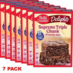 Betty Crocker Delights Supreme Triple Chunk Brownie Mix 17.8 oz Box – 7 PACK