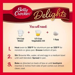 Betty Crocker Delights Supreme Chocolate Chunk Brownie Mix 18 oz Box