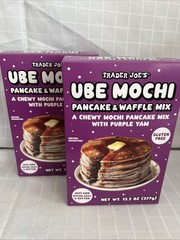 Trader Joe’s Ube Mochi Pancake & Waffle Mix 13.3oz Gluten Free – 2 Pack!