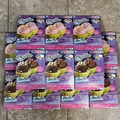 LOT OF 14 Freezy-Bake by Easy-Bake Strawberry7 + Chocolate7 Ice Cream Refill Mix