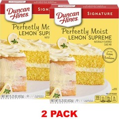 DUNCAN HINES Perfectly Moist LEMON SUPREME Cake Mix 15.25 oz Box – 2 PACK