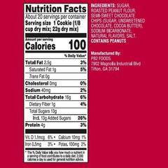 Vegan Chocolate Chip Cookie Mix Peanut Powder Healthy Baking 454g Non-GMO New