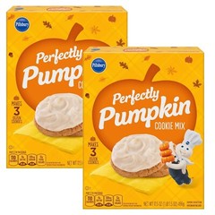Pillsbury Moist Supreme Premium Perfectly PUMPKIN COOKIE MIX (2 Boxes) 17.5 Oz.