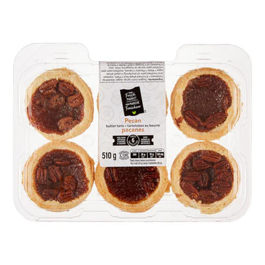 Your Fresh Market Pecan Butter Tarts, 510g/18oz., 6 Tarts