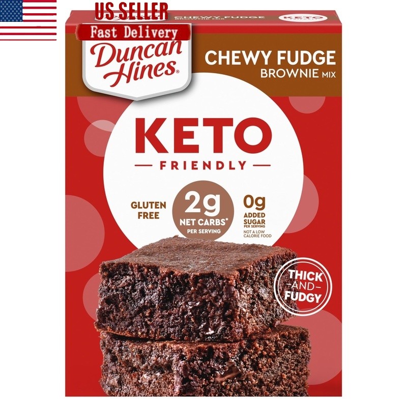 Keto Chewy Fudge Brownie Mix Gluten Free Low Carb Baked Desserts Easy to Make US